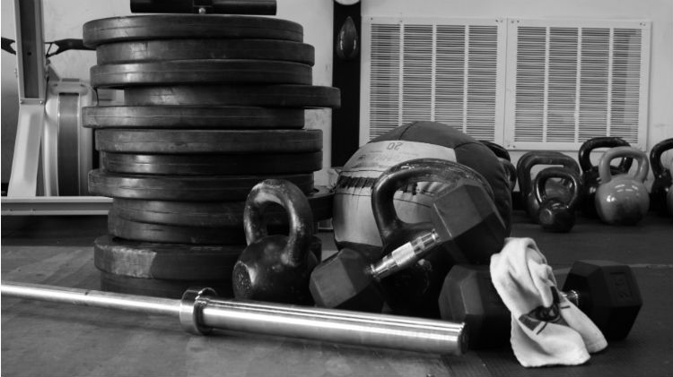 Gym workout images black and white